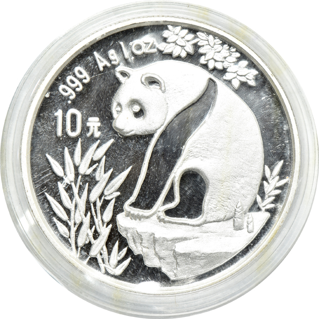 China - Group of thirteen silver Pandas