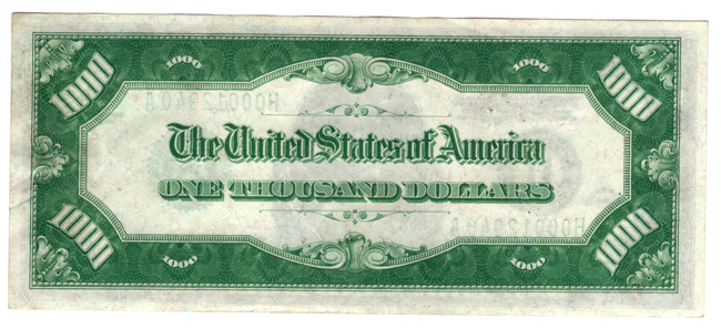 1928 $1,000 St. Louis Fr# 2210H - AU