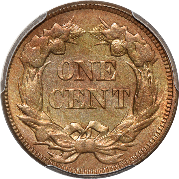 1857 Flying Eagle Snow-9 Clashed With Half Dollar PCGS MS-63 CAC