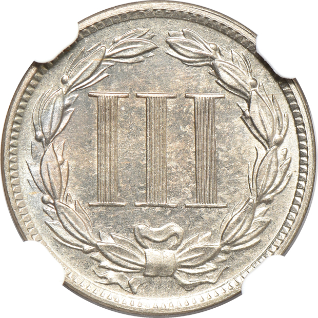 1886 PR-64, 1887 PR-62, and an 1889 PR-63, all NGC
