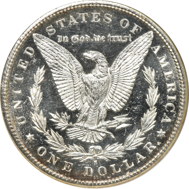 1879-S NGC MS-65, 1881-S ANACS MS-65 PL, and an 1891-CC PCGS MS-63