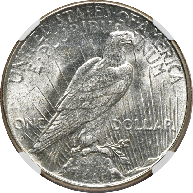 Four certified Peace dollars