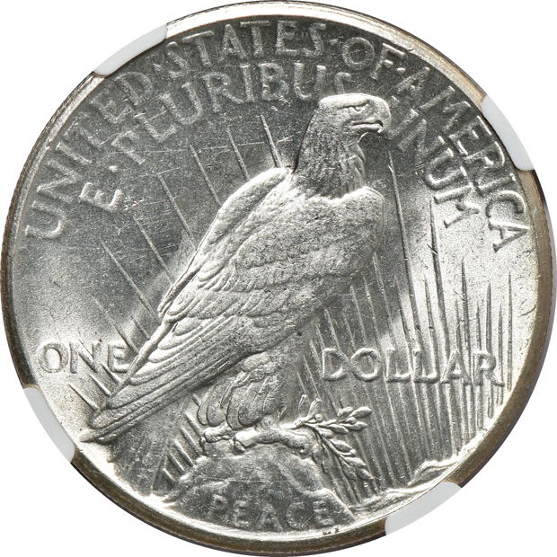Four certified Peace dollars