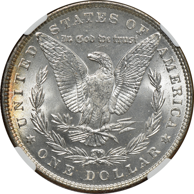 1879-S MS-64 CAC, plus four 1886 MS-64 (two CAC), all NGC
