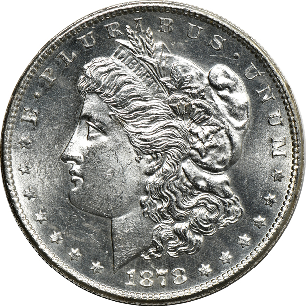 Twenty Morgan silver dollars, as described