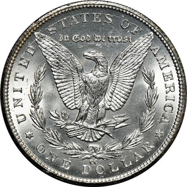 Collection of Morgan silver dollars, 1878 through 1891-S, in a Whitman Classic 9128 album
