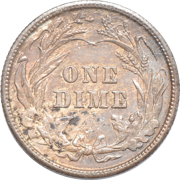 Fifteen Barber dimes