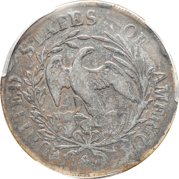 1797 10X6 Stars PCGS F details/rim damage