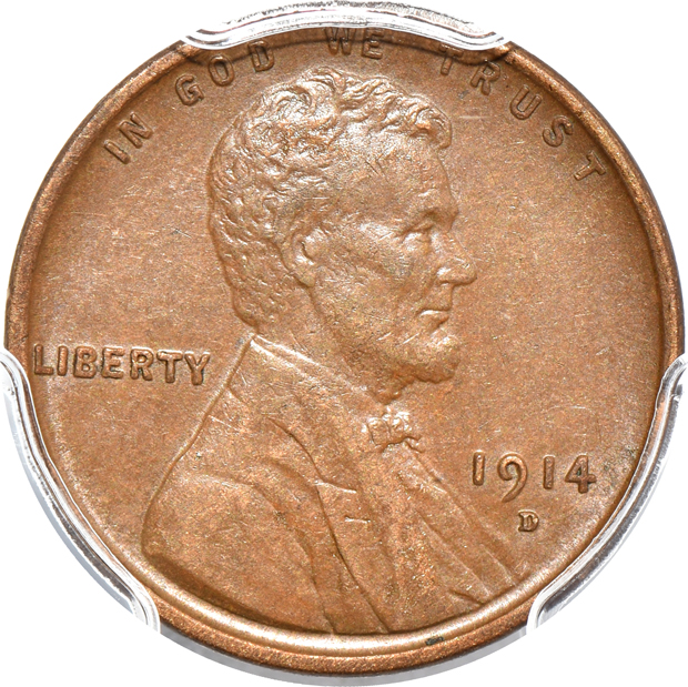 1914-D AU details/reverse scratch, and a 1922 No D Strong Reverse VF details/reverse gouged, both PCGS