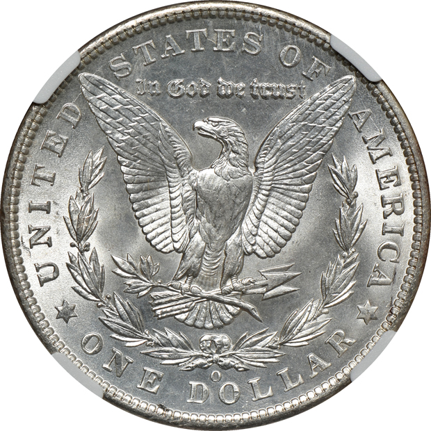 1884-O, 1899-O, and 1903-O, all NGC MS-65