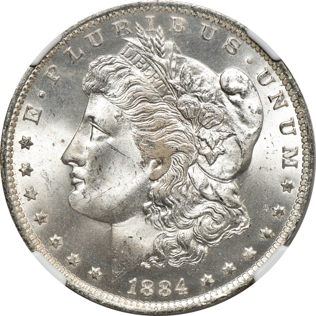 1884-O, 1899-O, and 1903-O, all NGC MS-65