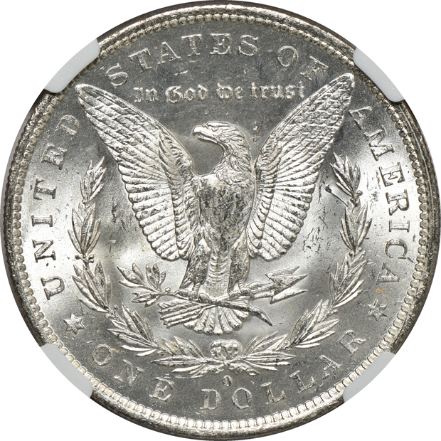 1884-O, 1899-O, and 1903-O, all NGC MS-65
