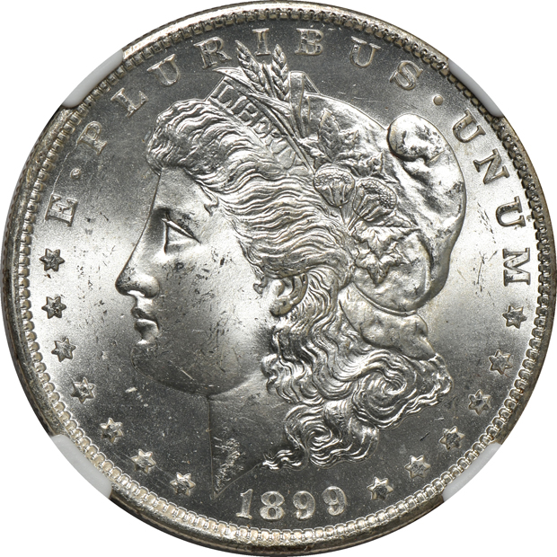 1884-O, 1899-O, and 1903-O, all NGC MS-65