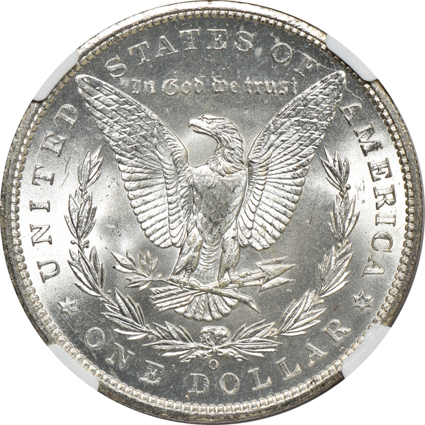 1884-O, 1899-O, and 1903-O, all NGC MS-65