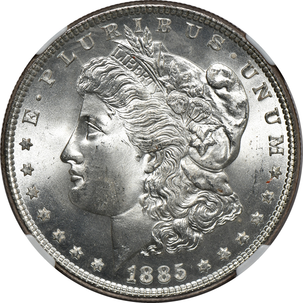 Group of nice certified Morgan silver dollars