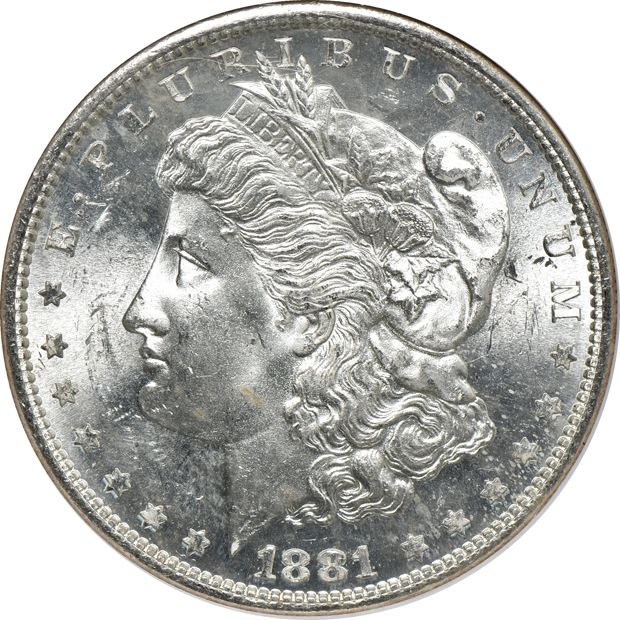 Group of nice certified Morgan silver dollars