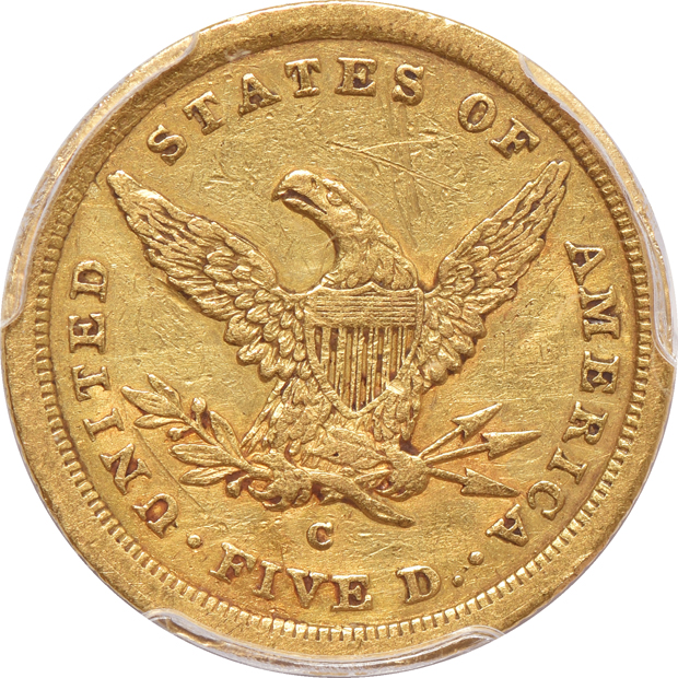 1842-C Large Date PCGS XF details/graffiti