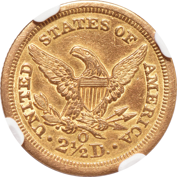 1847-O AU details/cleaned, and an 1861 Type 2 AU-58, both NGC