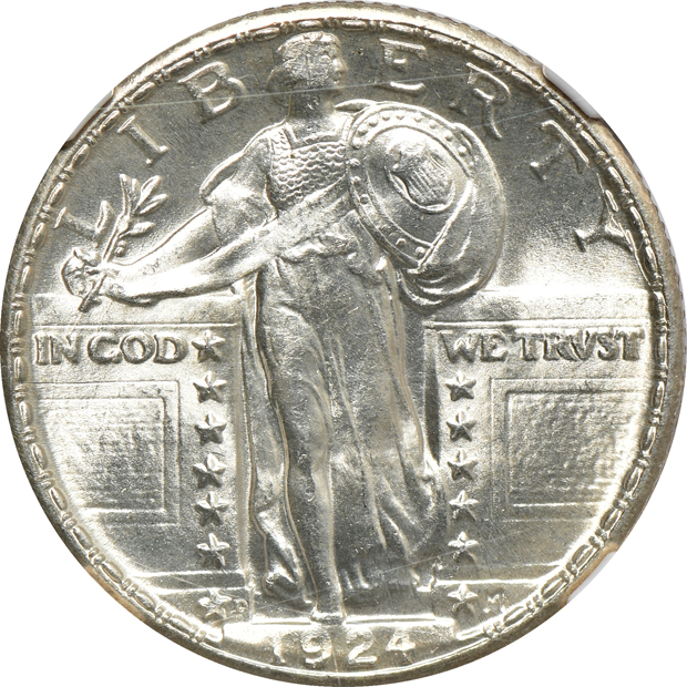 1917-D Type 1 MS-63 FH, and a 1924-D MS-65, both NGC