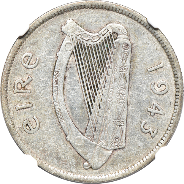 Ireland - Four 1943 1/2 crown, all NGC