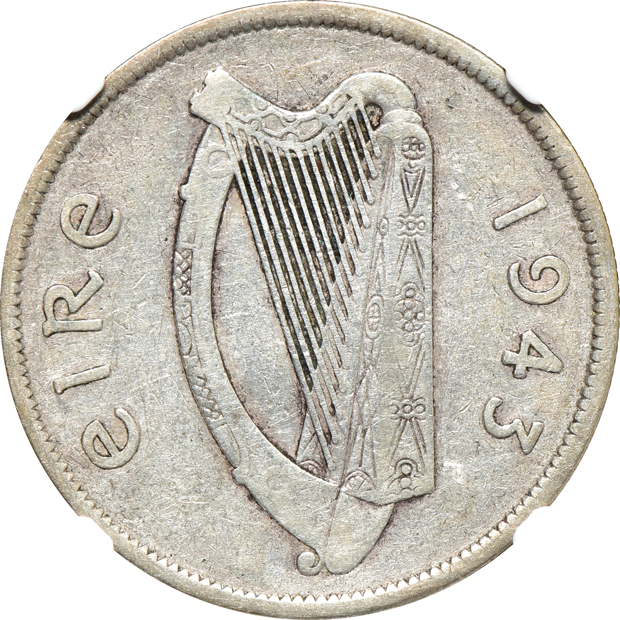 Ireland - Four 1943 1/2 crown, all NGC
