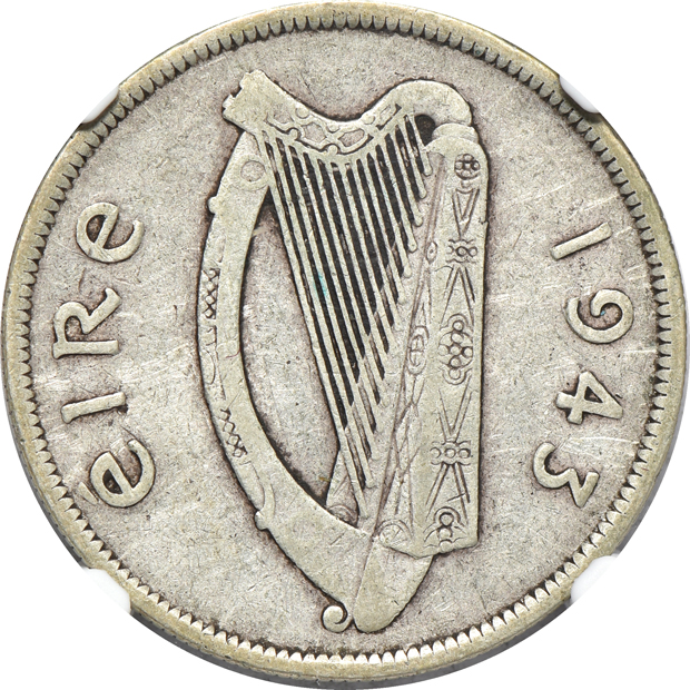Ireland - Four 1943 1/2 crown, all NGC