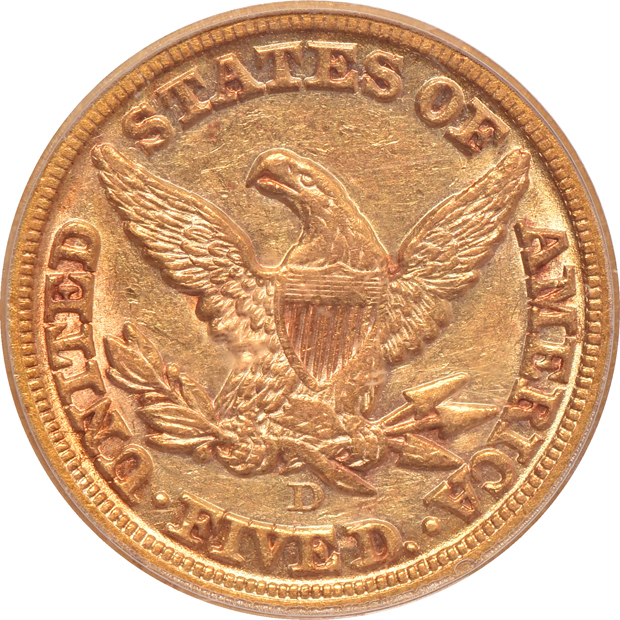 1859-D Medium D PCGS AU-55