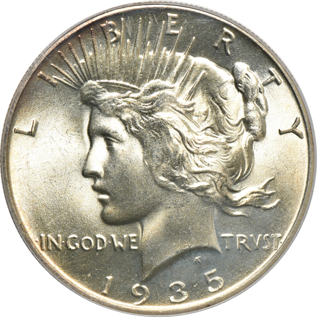 1935 and 1935-S, both PCGS MS-65 (green label) CAC