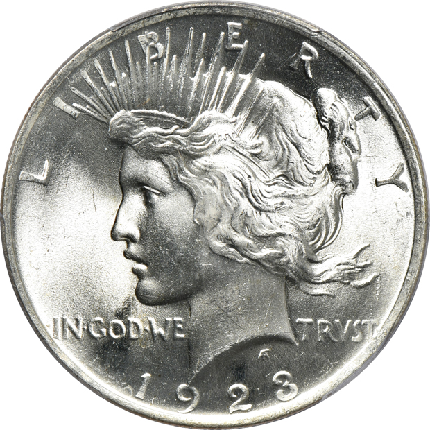 1923 MS-66, and a 1924 MS-66 CAC, both PCGS
