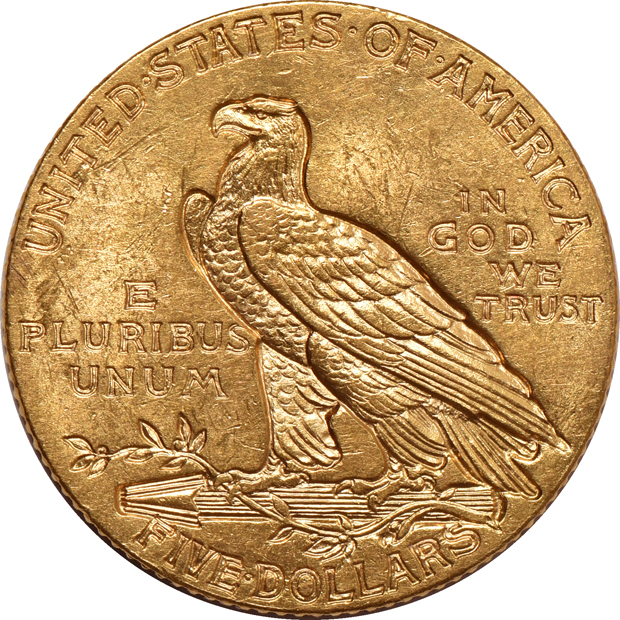 Two Indian quarter eagles and two Indian half eagles