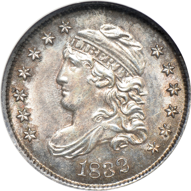 1832 and 1837 Seated Liberty, both NGC MS-62