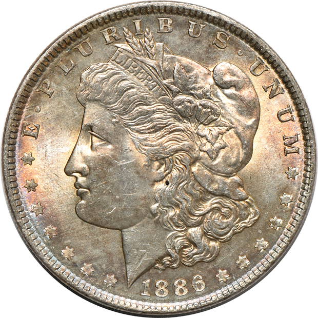 Eighty Uncirculted1886 Morgan Dollars, as described