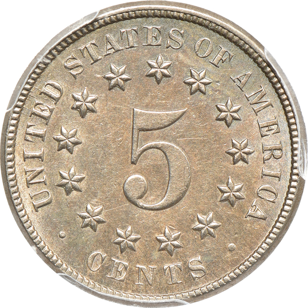 1873 Large/Small 3 PCGS MS-62
