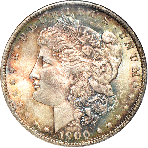 1886 MS-64, 1900-O MS-65, and 1904-O MS-65 DMPL, all ANACS
