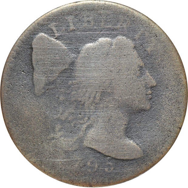 Three early copper type coins certified by ANACS, as described