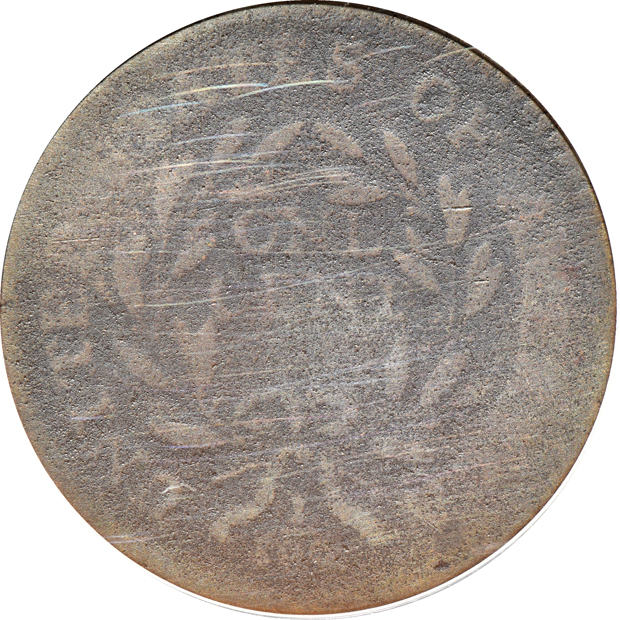 Three early copper type coins certified by ANACS, as described