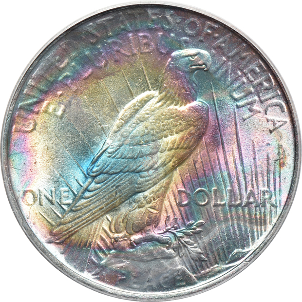 Six silver type coins, as described