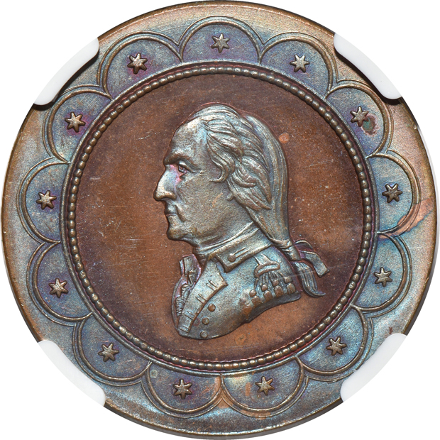 (C1860) Chad's Ford Medal B-186A MS-64 BN DPL, and a 1926 Sesquicentennial International Exposition HK-451 ANACS MS-62 BRN