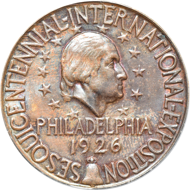 (C1860) Chad's Ford Medal B-186A MS-64 BN DPL, and a 1926 Sesquicentennial International Exposition HK-451 ANACS MS-62 BRN