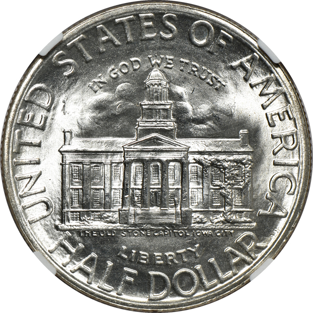 Four silver commemorative half-dollars
