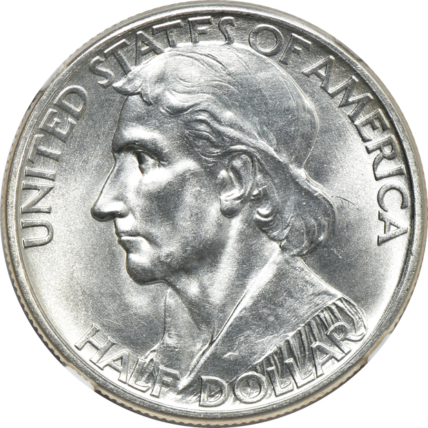 Four silver commemorative half-dollars