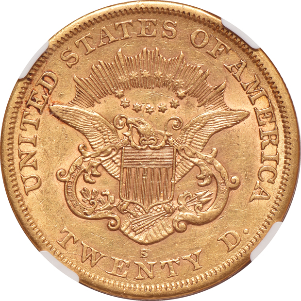 1865-S NGC AU-58
