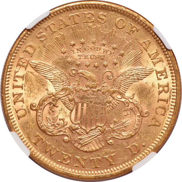 1866 Motto NGC AU-58 CAC