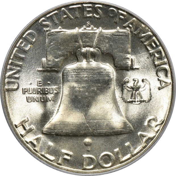 1954-S MS-65FBL (green label), and a 1954-S MS-66FBL CAC, both PCGS