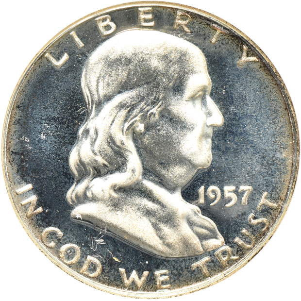 Nine Proof Franklin half-dollars certified by NGC