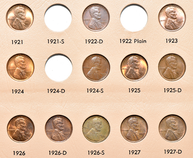 Collection of 267 different Lincoln cents in a Dansco 8100 album