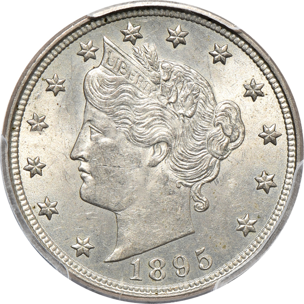Five Liberty Head nickels certified MS-62