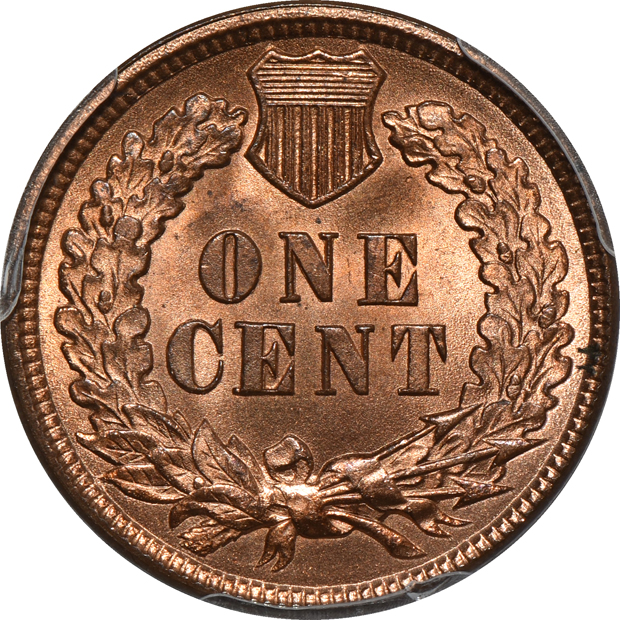 Five Indian Head cents, all PCGS MS-64RB
