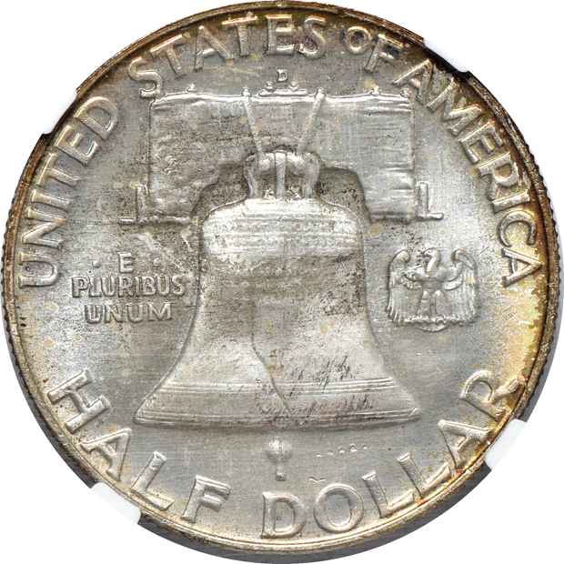 Four 1958 Mint Sets, including two 1958-D Franklin half-dollars certified MS-65 FBL