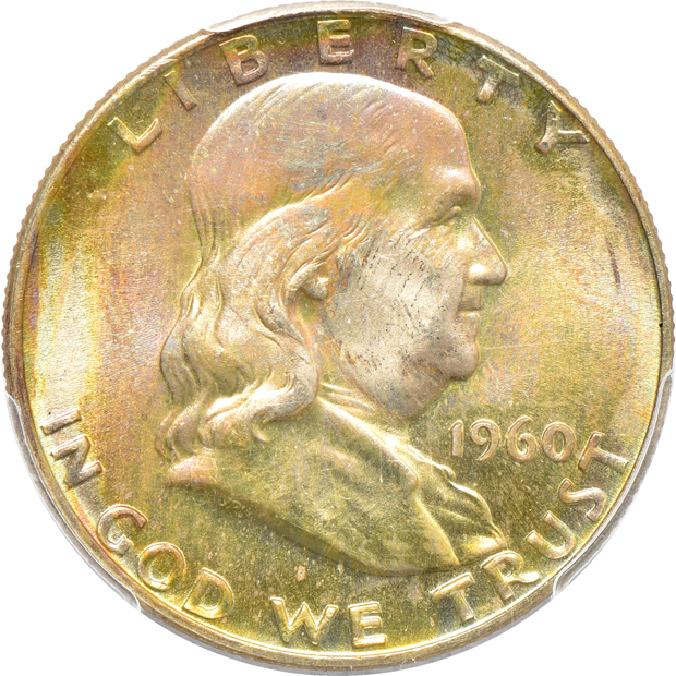 Four certified Walking Liberty half-dollars, and four certified Franklin half-dollars